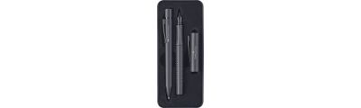 Faber-Castell Grip schwarz in Geschenkbox Kugelschreiber und Füllfederhalter