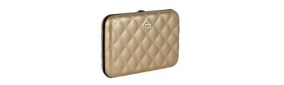 Ögon Quilted Button Card Case Rose Gold